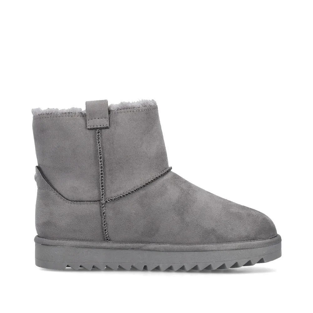 Rieker Kurzstiefel Damen Freizeitstiefel gefüttert grau