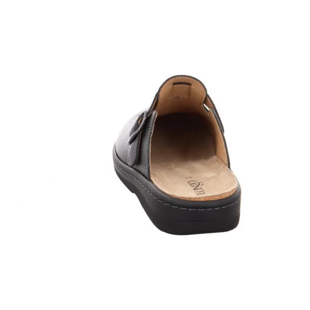 Longo Clogs Herren mit verstellbarer Schnalle schwarz