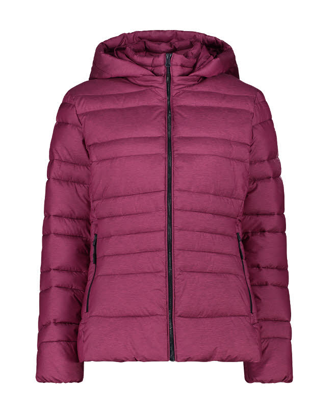 CMP Damen Jacke Daunenjacke Kapuzenjacke lila dunkelrot