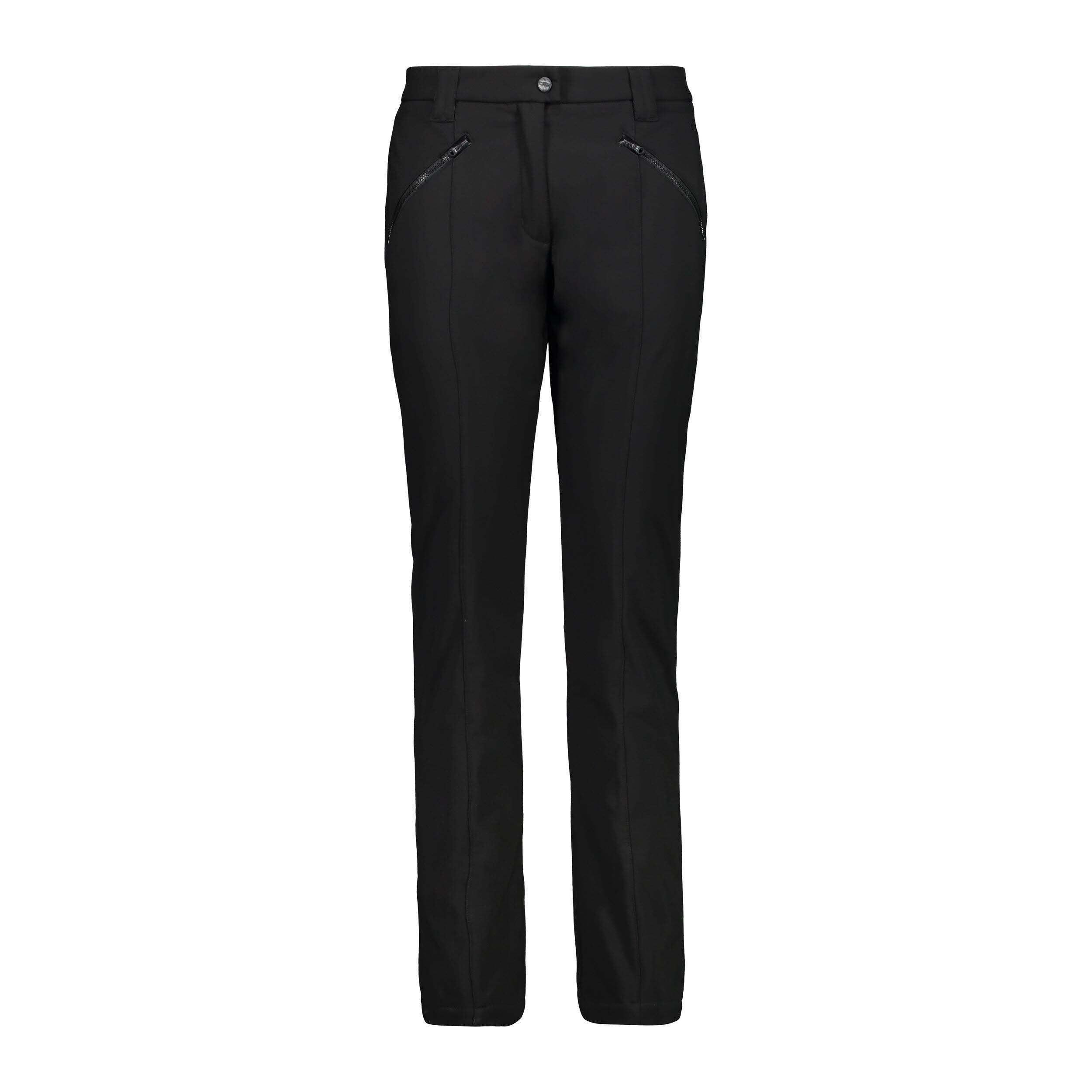 CMP Damen Trekkinghose Funktionshose gefüttert Tourenhose nero NEU