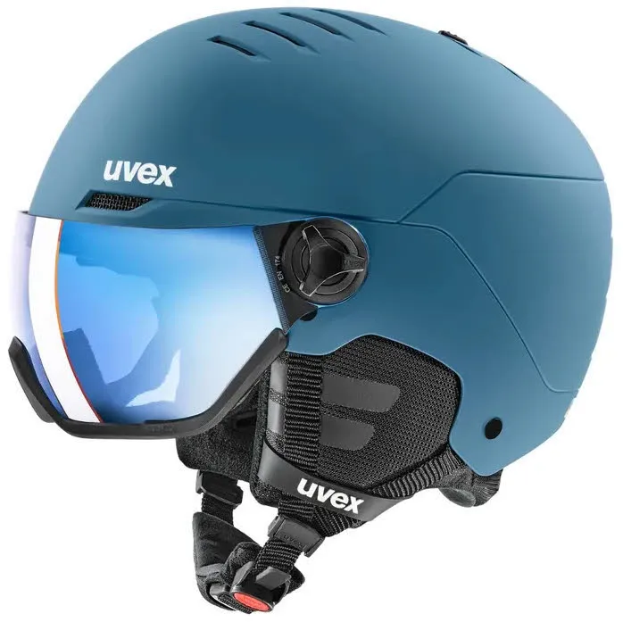 Uvex wanted visor Skihelm mit Visier unisex blau