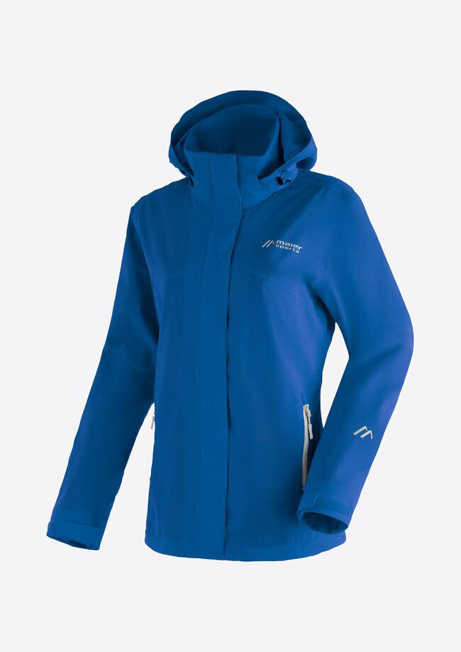 Maier Sports METOR REC W Regenjacke Kapuzenjacke Outdoorjacke Damen blau