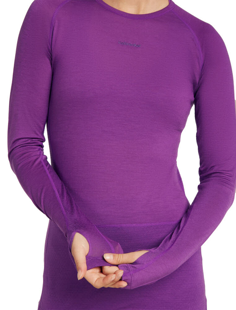 Icebreaker Merinomix 125 ZoneKnit™ Thermo-Langarmshirt Rundhalsausschnitt Damen lila