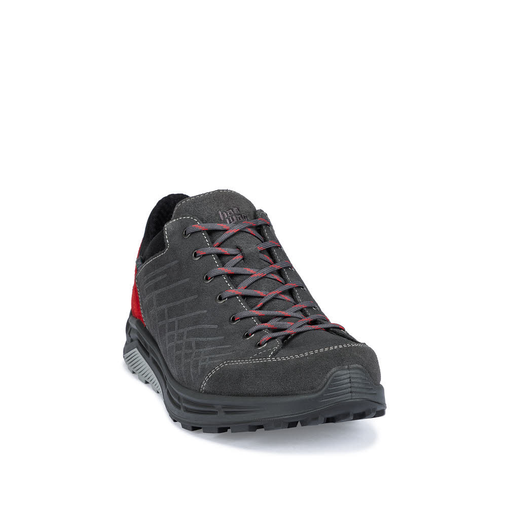Hanwag Coastrock Low Herren Trekkingschuh Wanderschuh Grau Rot