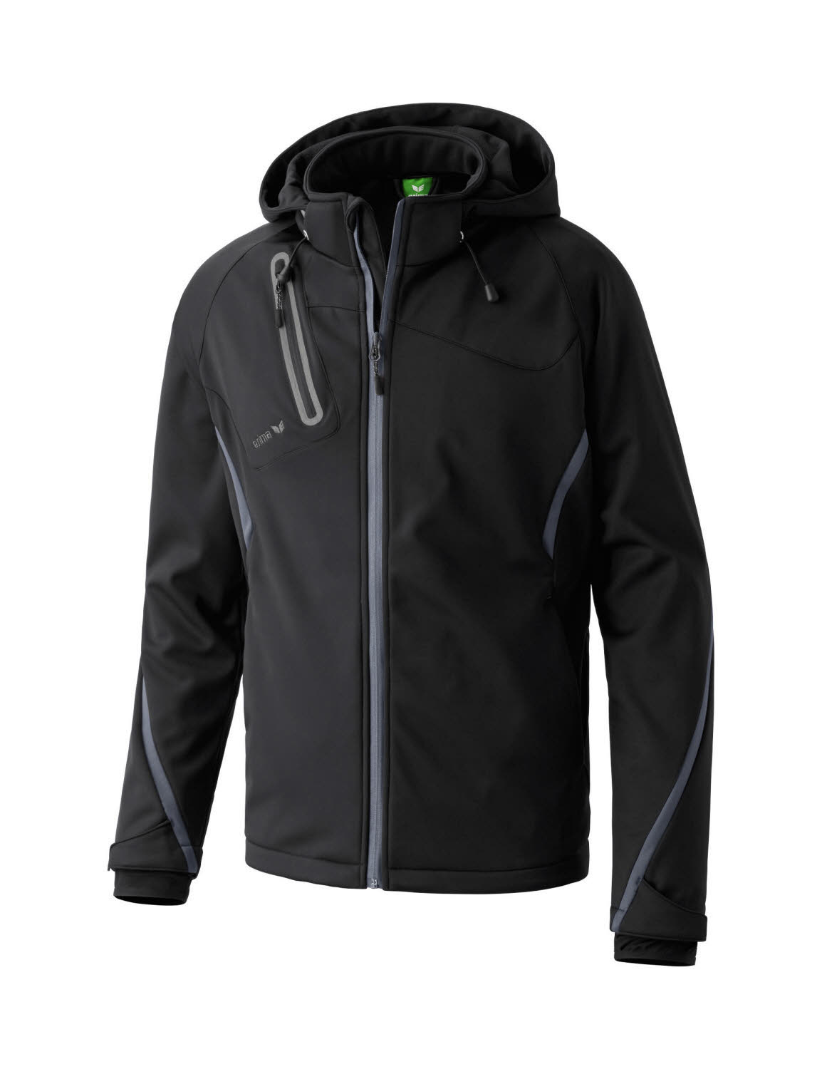 Erima SOFTSHELLJACKE FUNCTION Herren Outdoorjacke schwarz/anthrazit NEU
