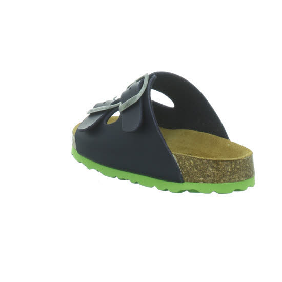 Longo Pantoletten Jungen Schnallenschuh blau NEU