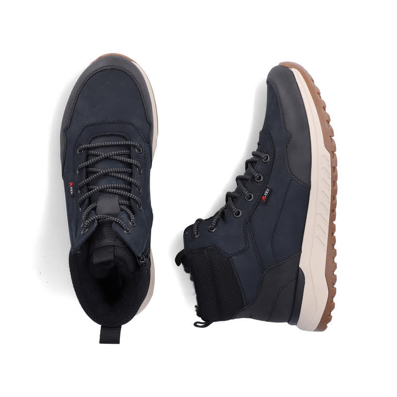 Rieker Herren Schnürstiefel Kurzstiefel pazifik/schwarz