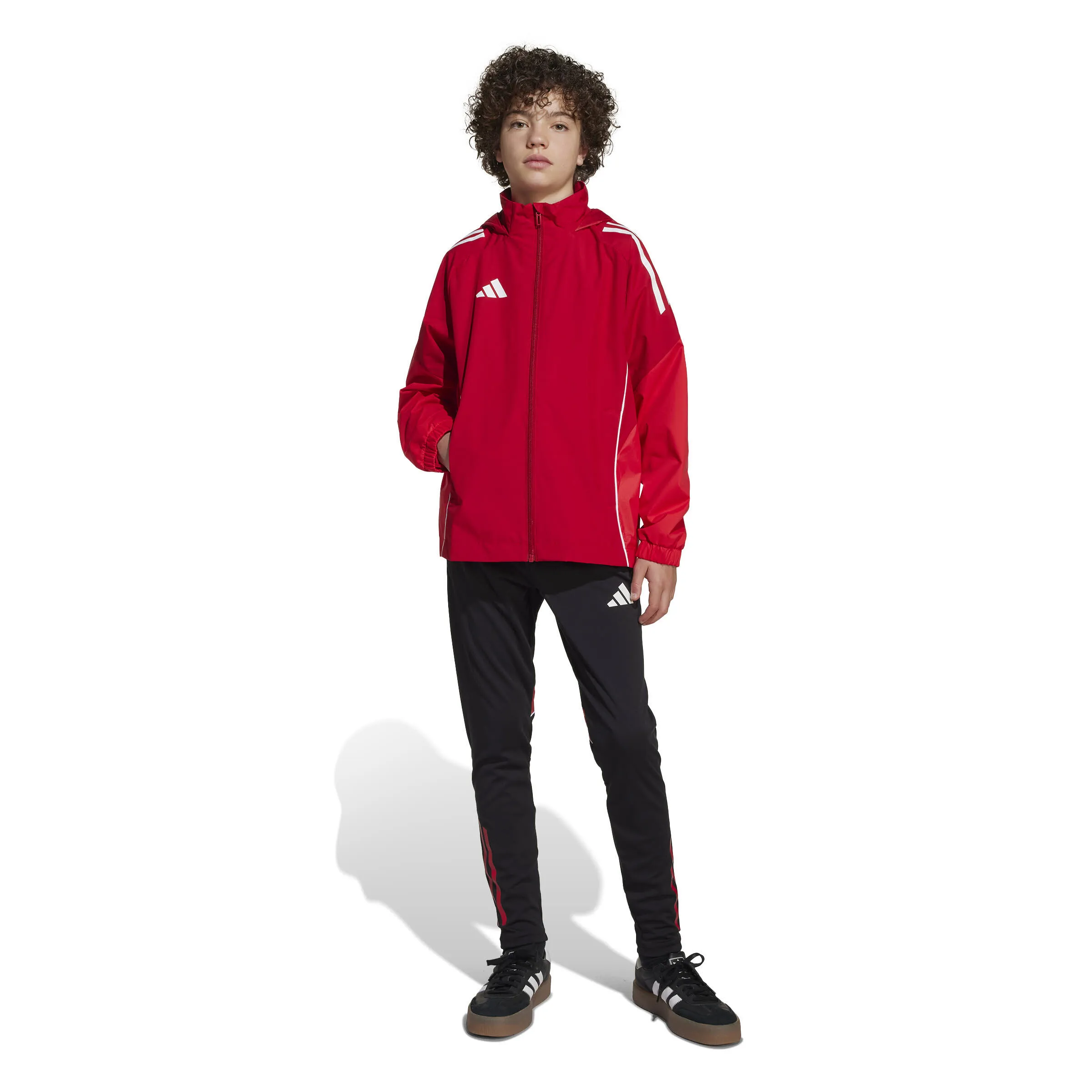 adidas Tiro 25 Competition All-Weather Kinder Regenjacke rot