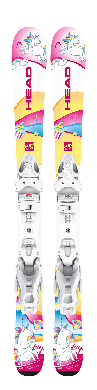 Head Unicorn + JRS 4.5 GW CA 67-97cm Mädchen Ski Einsteiger 26/27 weiß/lila