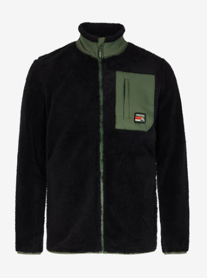Protest PRTLOAD Fleecejacke Herren schwarz dunkelgrün