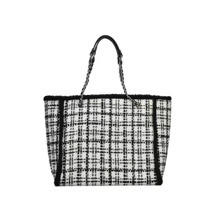 Rieker Shopper Handtasche Damen schwarz weiß