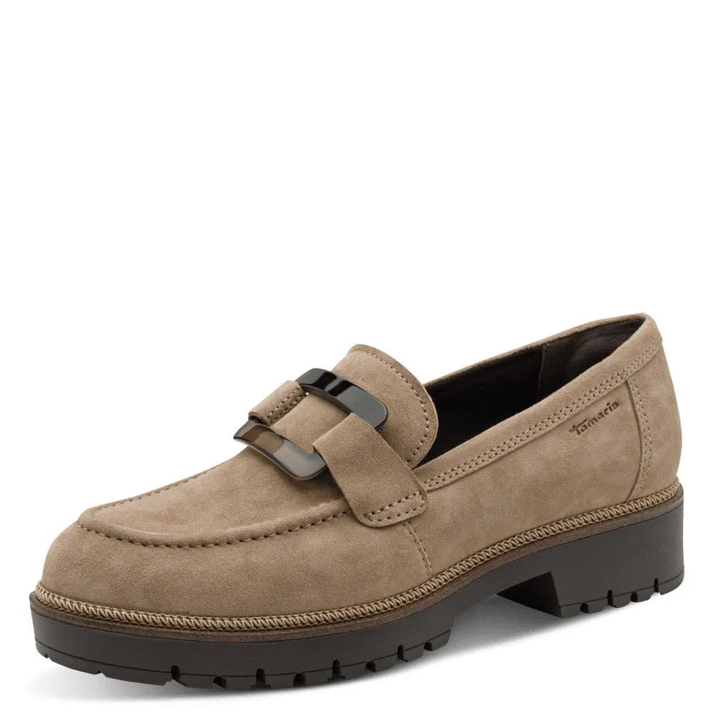 Tamaris Damen Slipper Halbschuhe beige