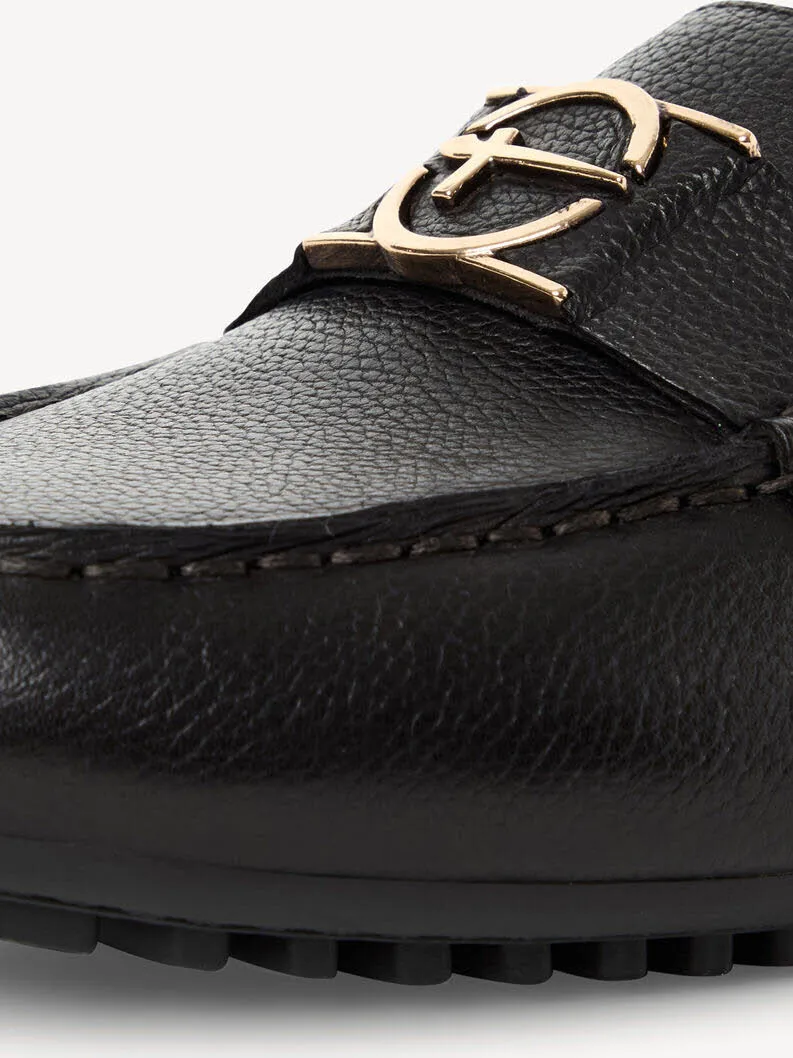 Tamaris Ledermoccassin Damen schwarz