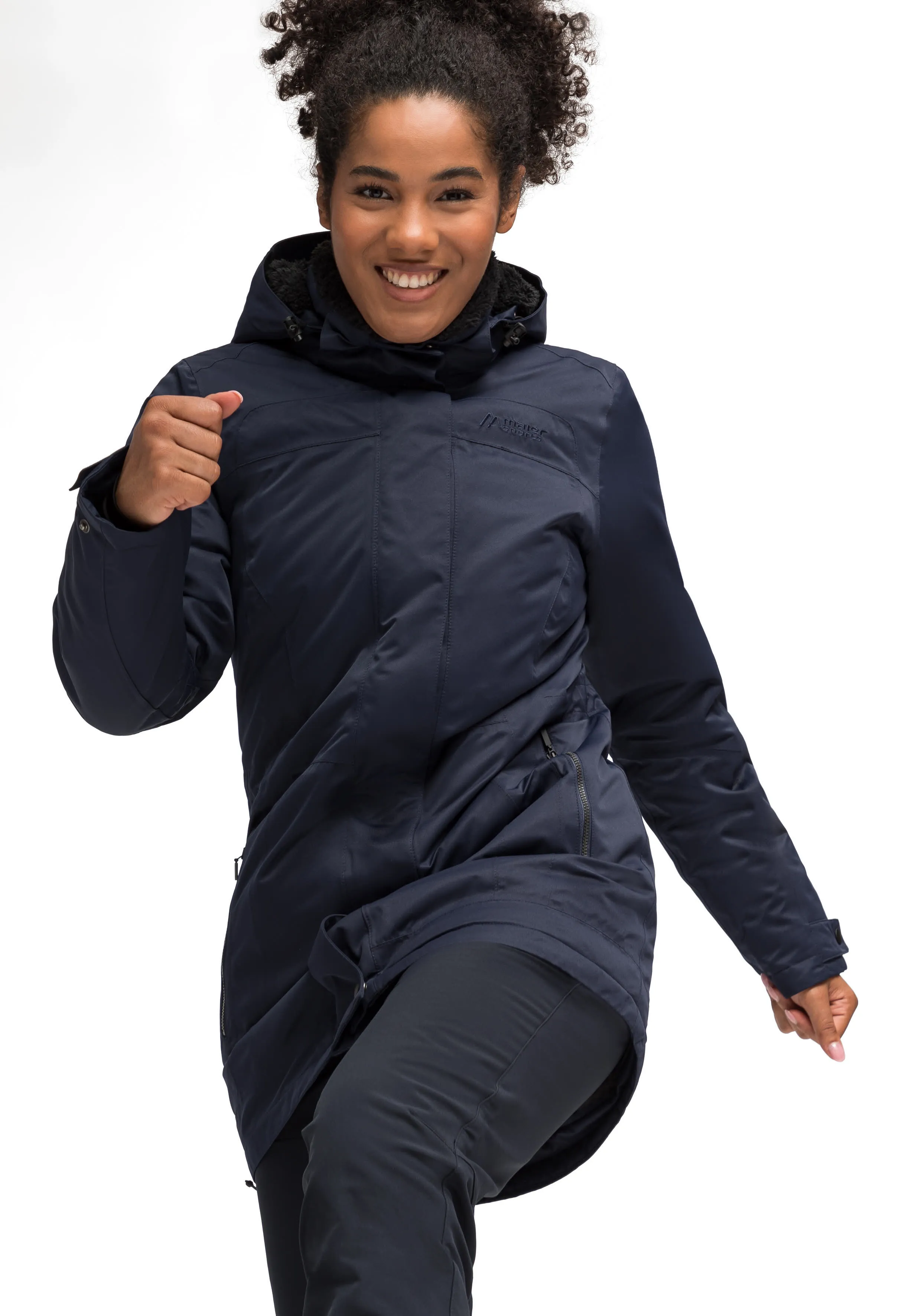 Maier Sports Lisa 2.1 Damen Mantel Freizeitmantel blau