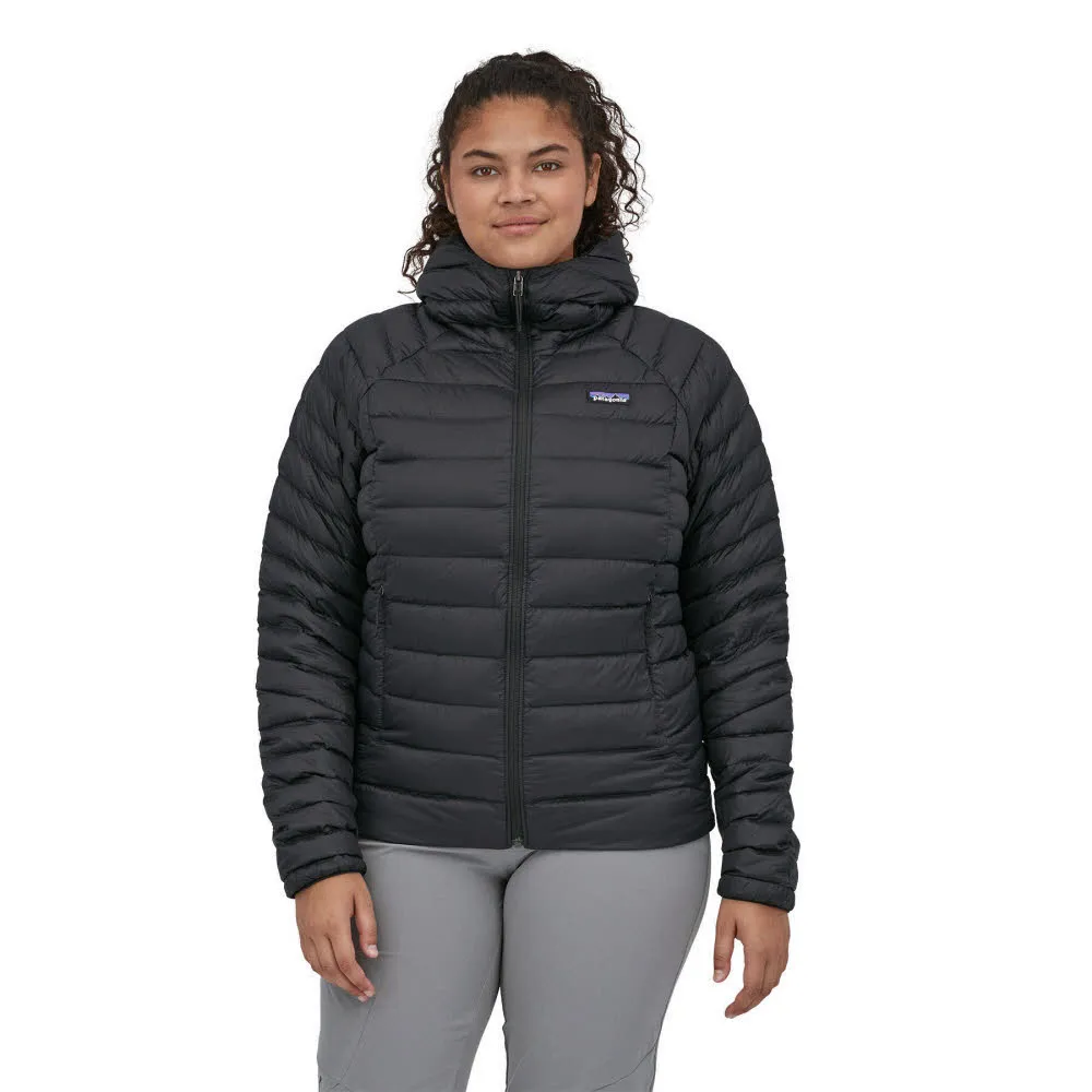 Women Down Sweater Hoody Jacke Damen schwarz