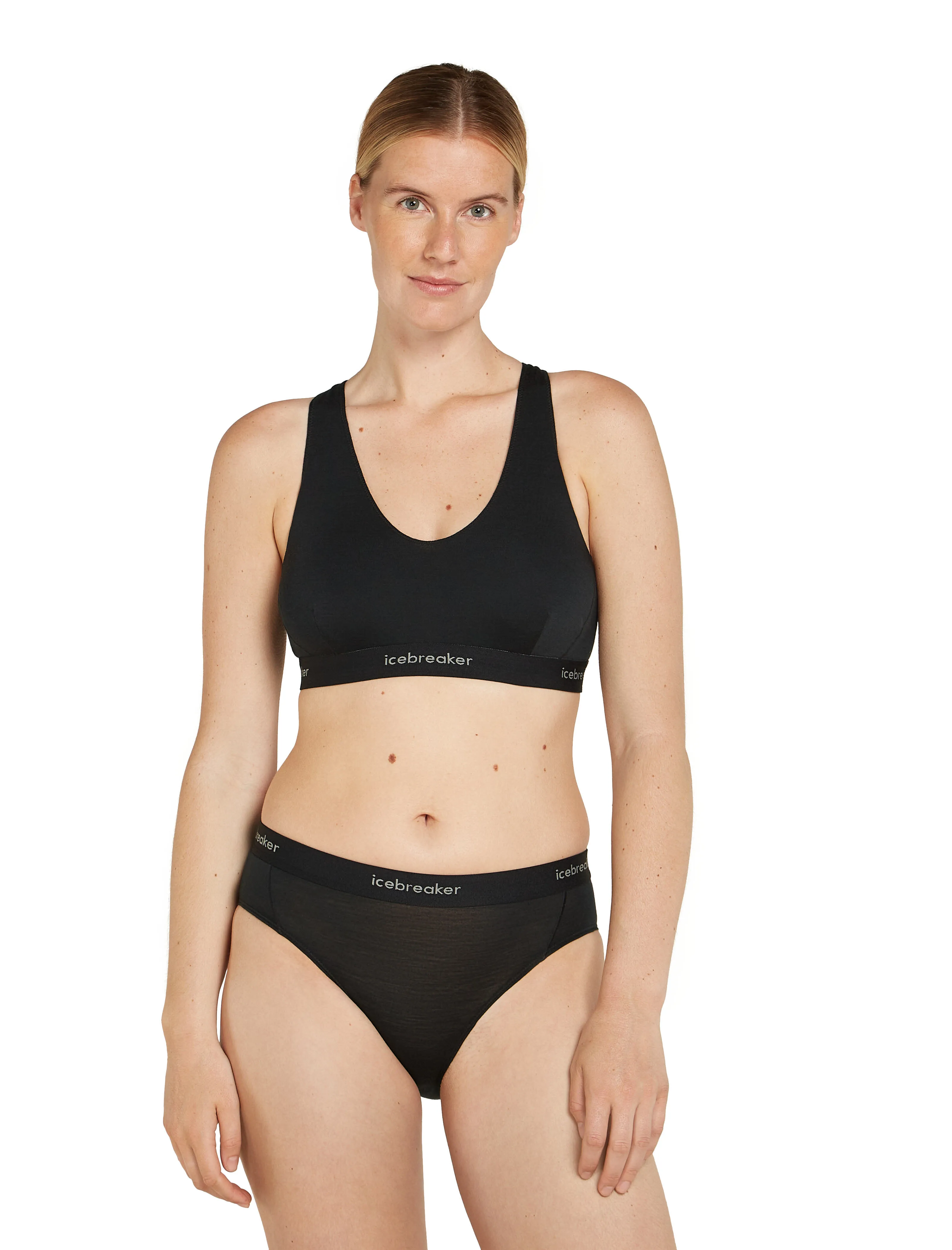 Icebreaker Merinomix 125 Cool-Lite™ Sprite Racerback-BH Damen schwarz