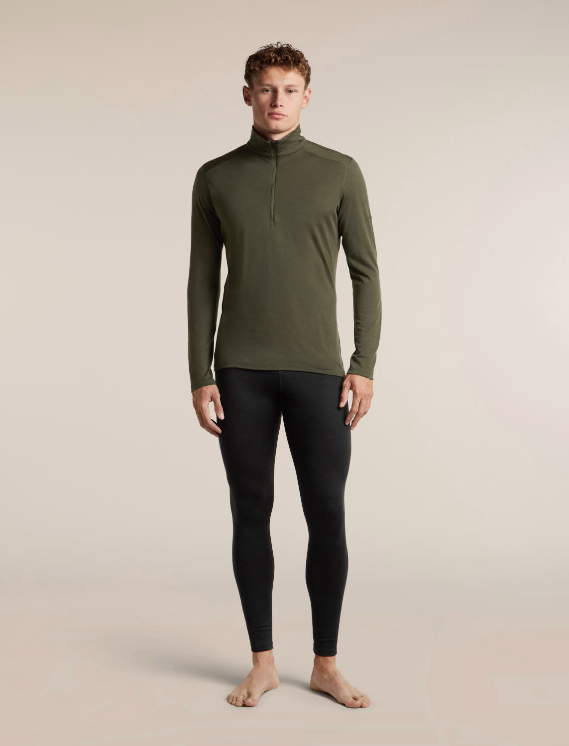 ICEBREAKER HE 200 Oasis LS Half Zip Herren Skirolli grün