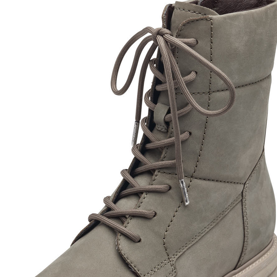 Tamaris Damen Stiefelette Schnürer Boots Modeschuh olivgrün