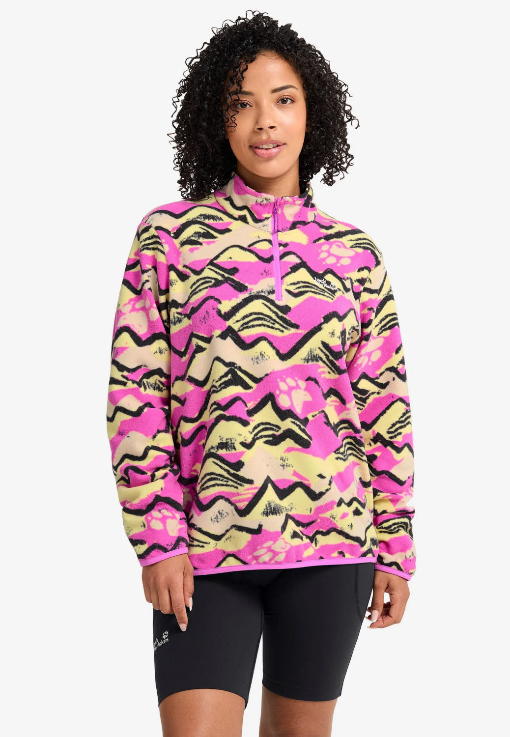 Jack Wolfskin Paw Era 100 Print Hz Damen Fleecepullover braun
