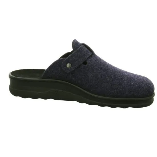 Romika Herren Schlupfschuh Clogs Pantoffel Gefüttert Filzschuhe blau NEU