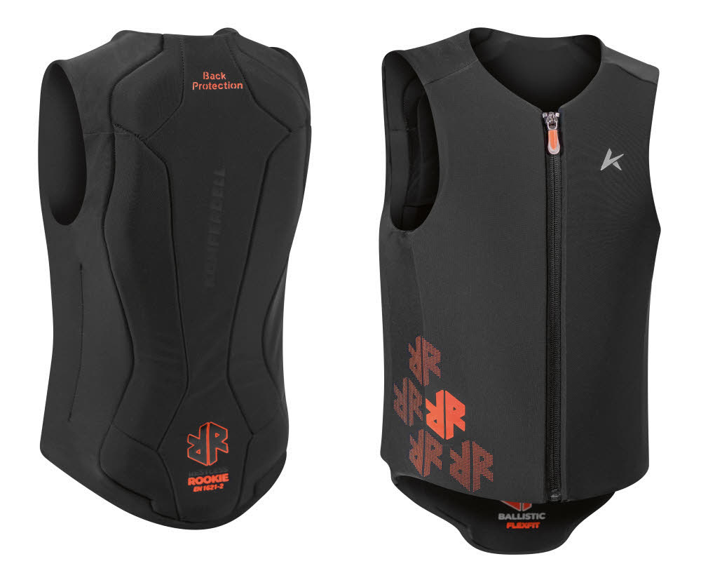 Komperdell Ballistic Vest Flex Fit ECO Kinder Rückenprotektor schwarz/orange