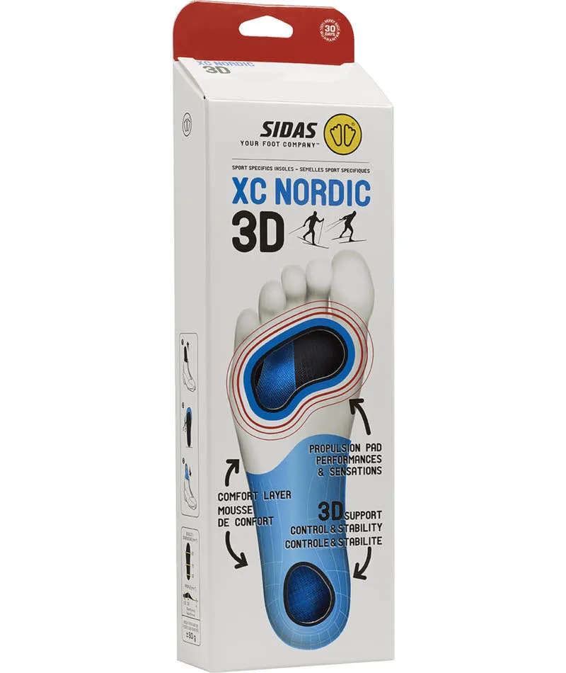 Sidas XC-NORDIC 3D Unisex Einlagesohlen Langlaufschuhe blau