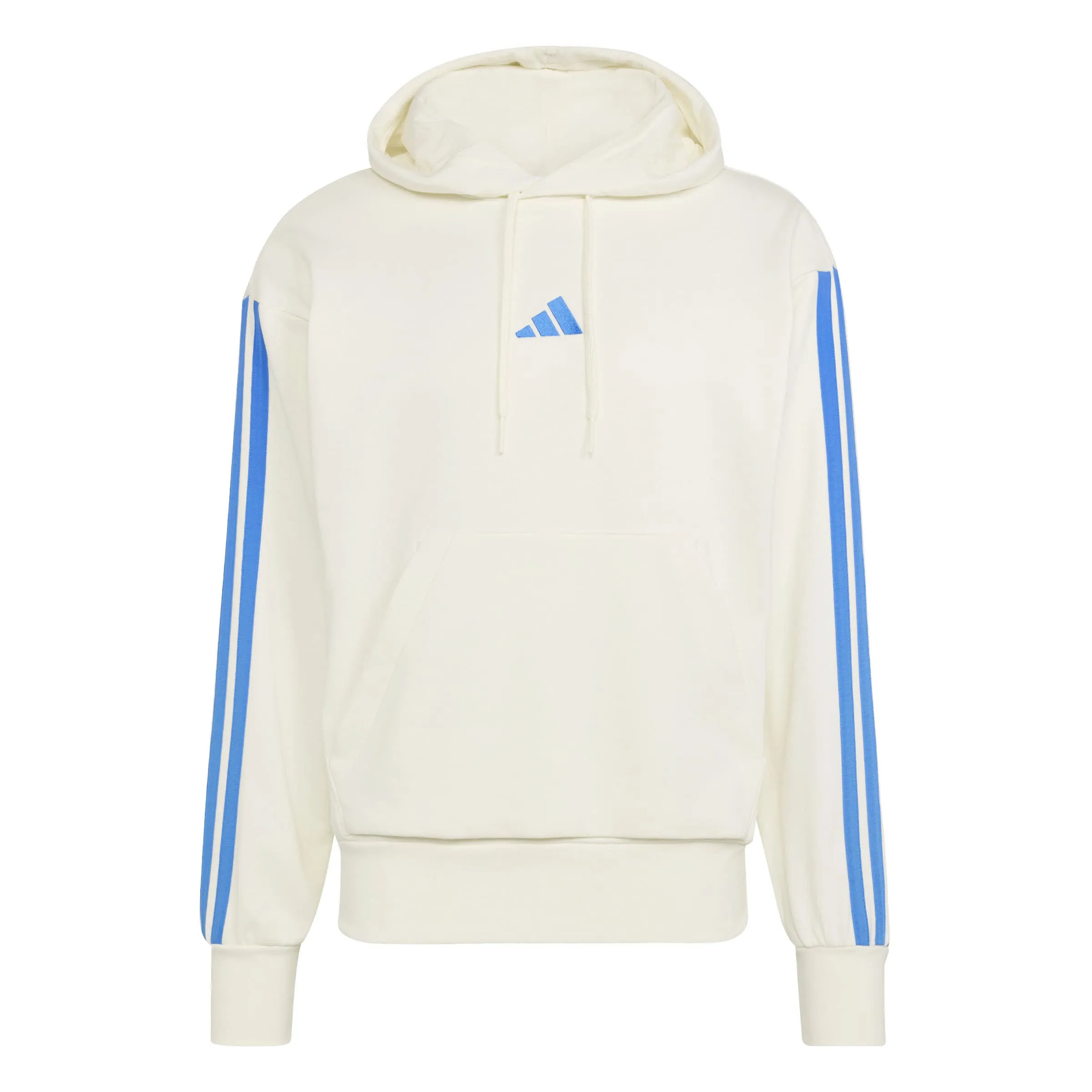 Adidas Essentials French 3-Stripes Herren Hoodie weiß/blau