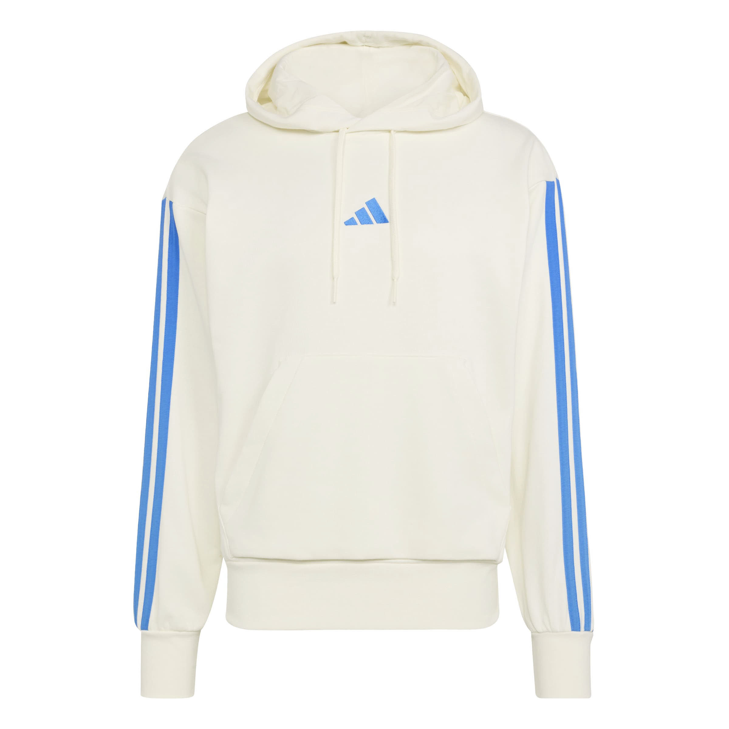 Adidas Essentials French 3-Stripes Herren Hoodie weiß/blau