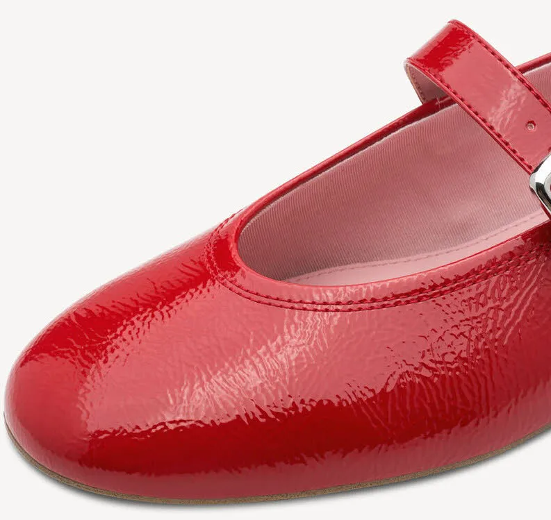 Tamaris Damen Ballerina Riemchenballerina rot