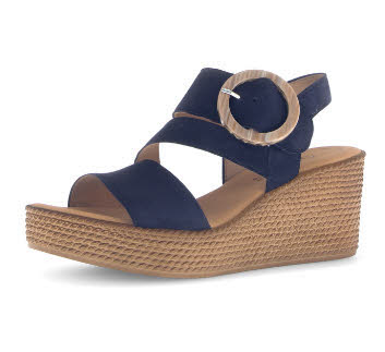 Gabor Damen Sandale Keilsandalette dunkelblau