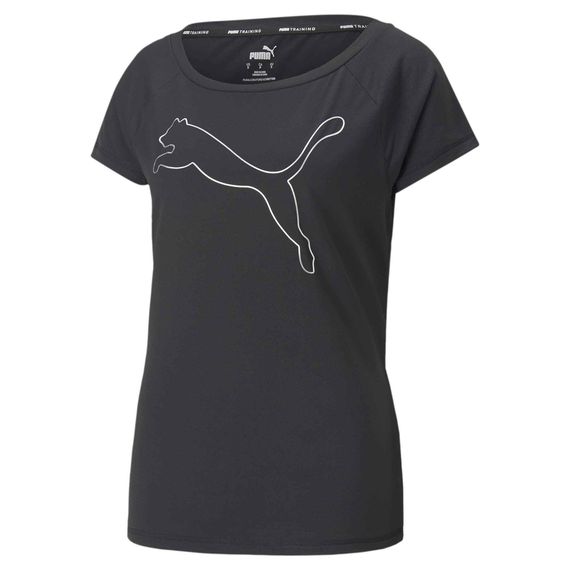 Puma Train Favourite Jersey Cat Trainings-T-Shirt Sportshirt Damen schwarz
