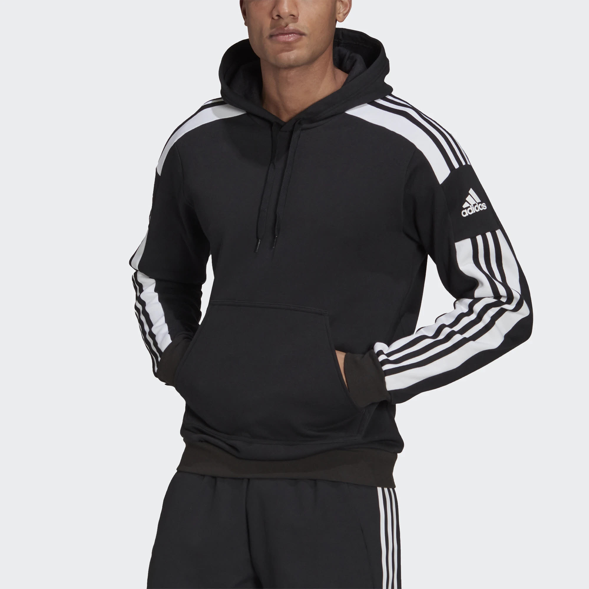 adidas HE SQ21 SW Herren Hoodie Sport Freizeit Kapuze Langarm 3-Streifen schwarz NEU