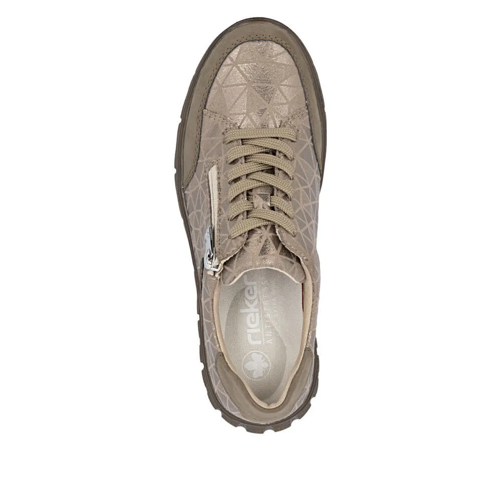 Rieker HWK Damen Halbschuhe Sneaker Low modisch beige