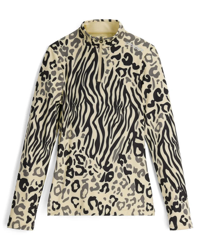 Spyder VIVID 1/2 ZIP Damen Skirolli Funktionsshirt animal print