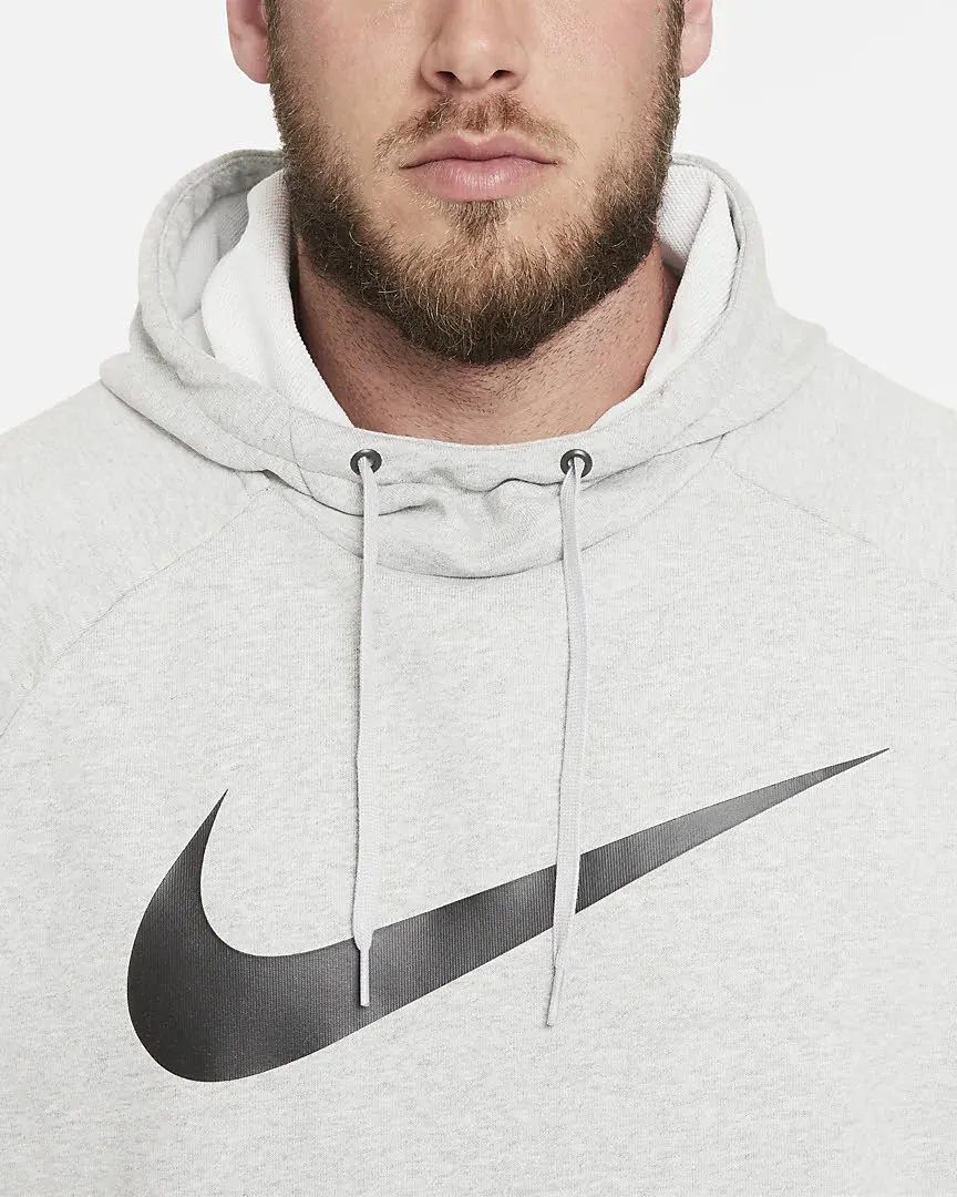 Nike DRI-FIT MEN'S PULLOVER Sportswear Herren Hoodie Kapuzenpullover Grau NEU