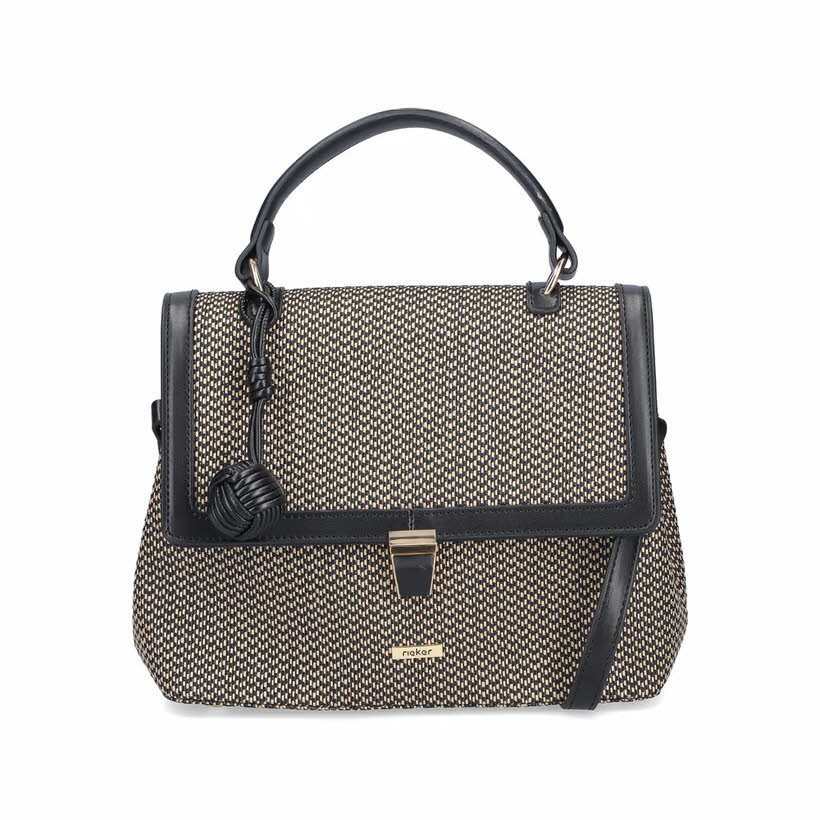 Rieker Handtasche Umhängetasche Damen beige schwarz