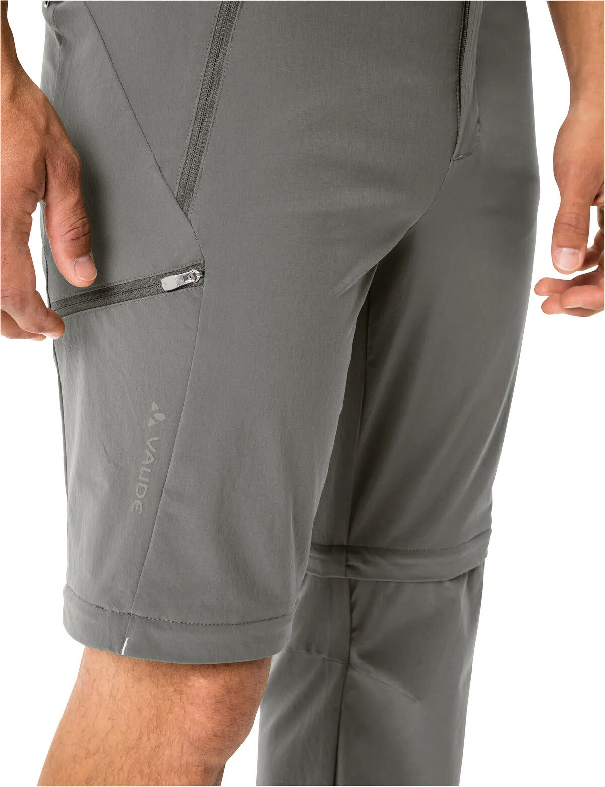Vaude Men's Farley Stretch T-Zip Pants III Wanderhose Herren grau