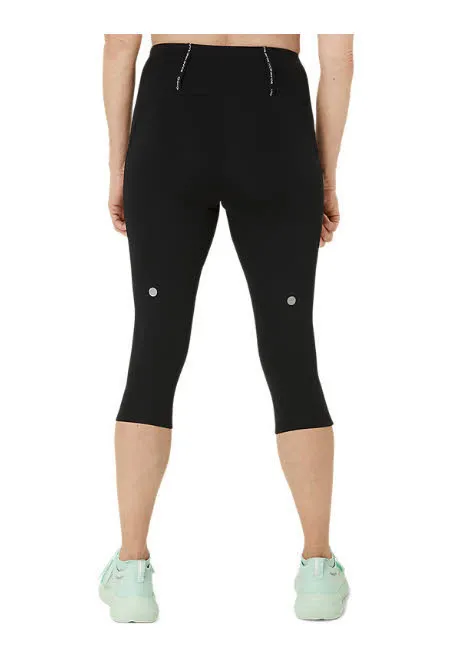 ASICS ROAD HIGH WAIST CAPRI TIGHT Laufleggings Damen schwarz