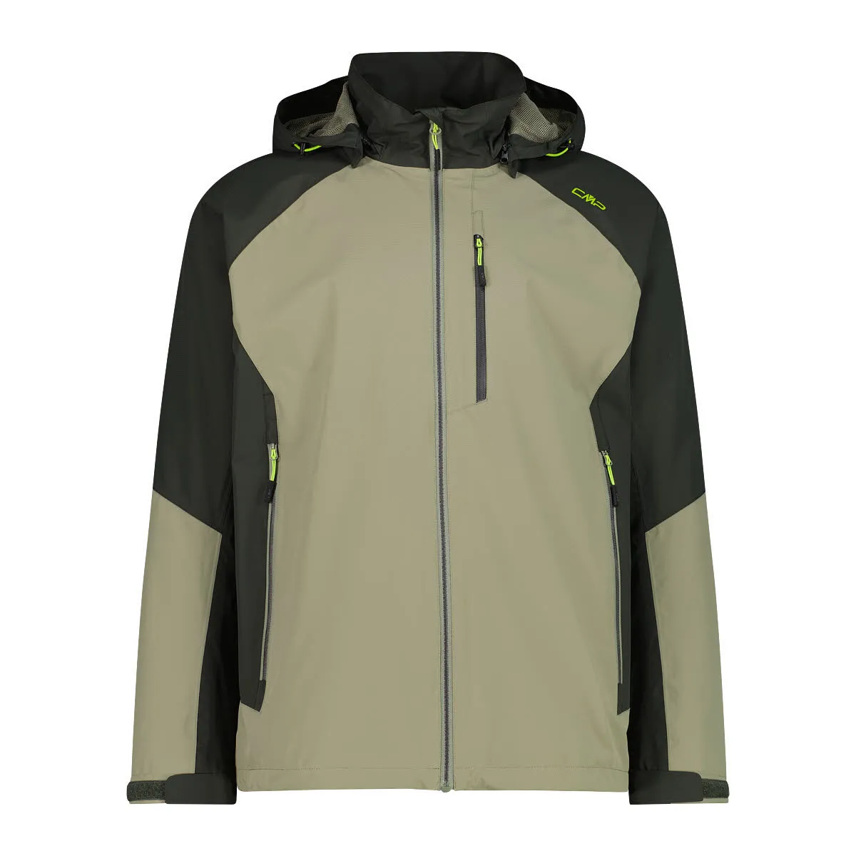 CMP MAN JACKET ZIP HOOD Herren Regenjacke Outdoorjacke sage pine