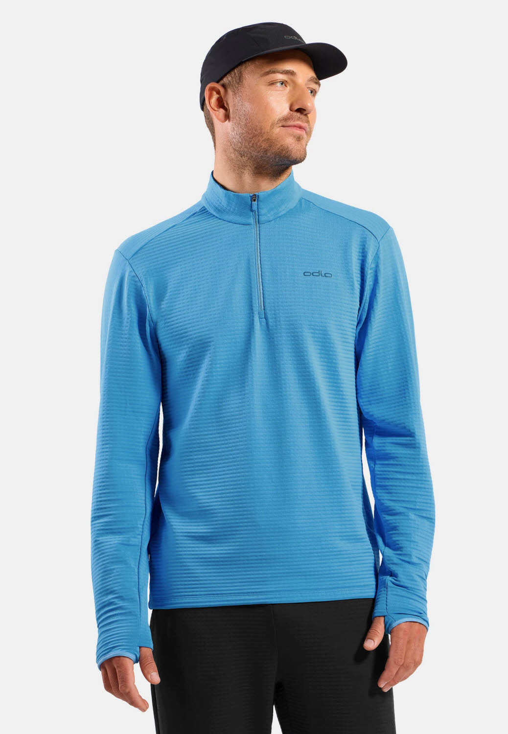 Odlo Essential Thermal Herren Skirolli Midlayer blau