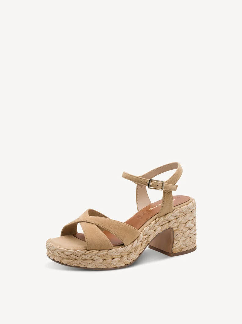 Tamaris Damen Sandale Sandaletten braun