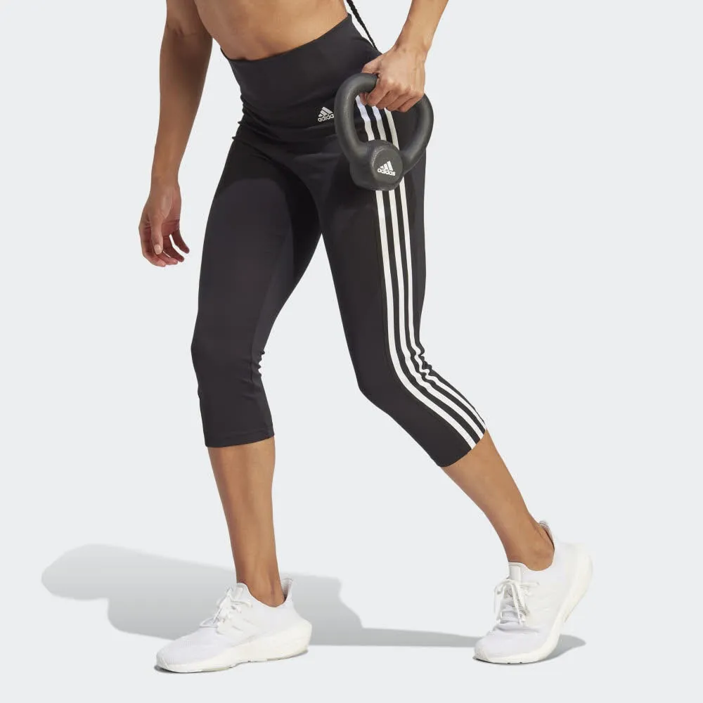 adidas DA W 3S 3/4 TIG Damen Sporttight 3/4-Tight Sporthose schwarz