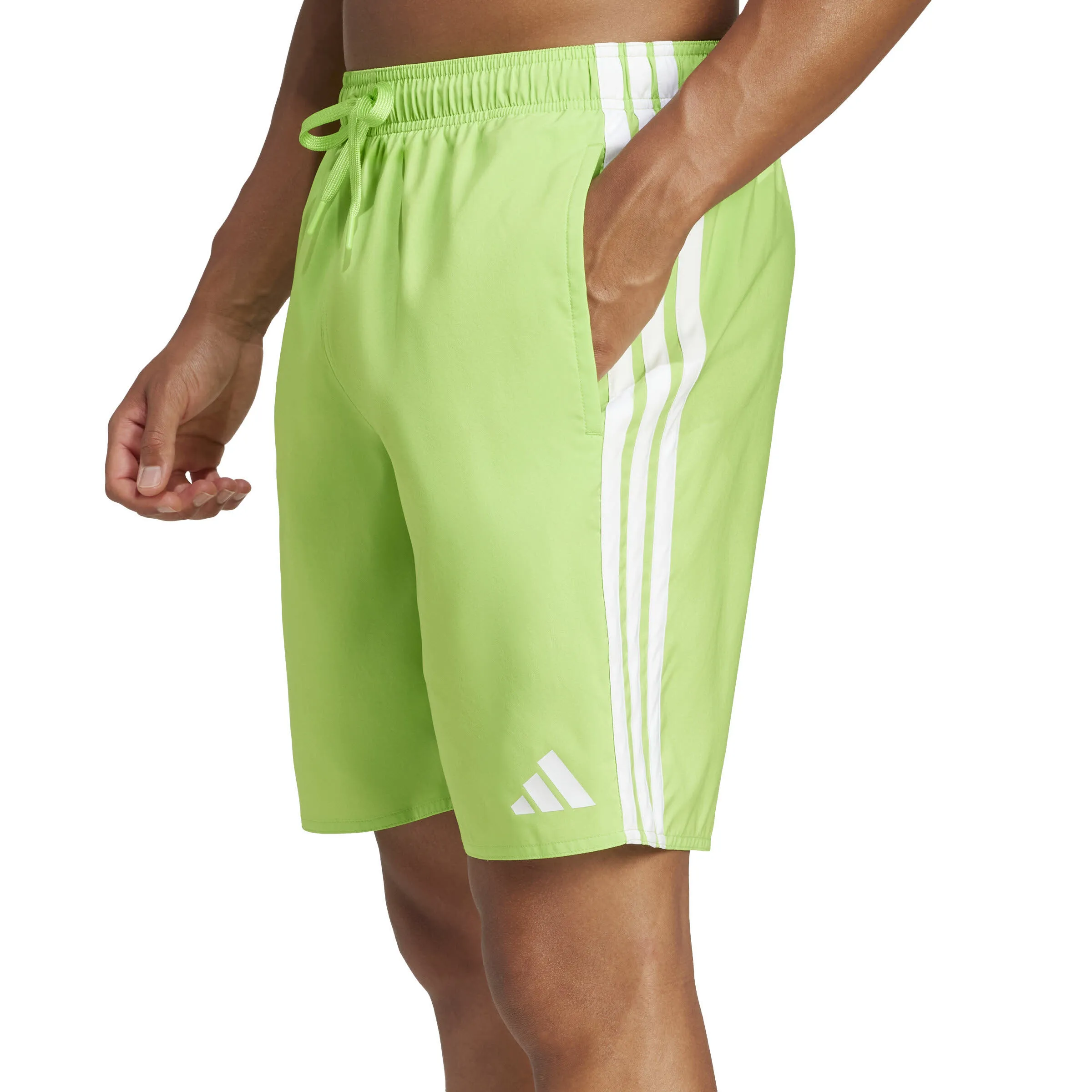 adidas 3-Streifen 8-Inch Badeshorts Badehose Herren hellgrün