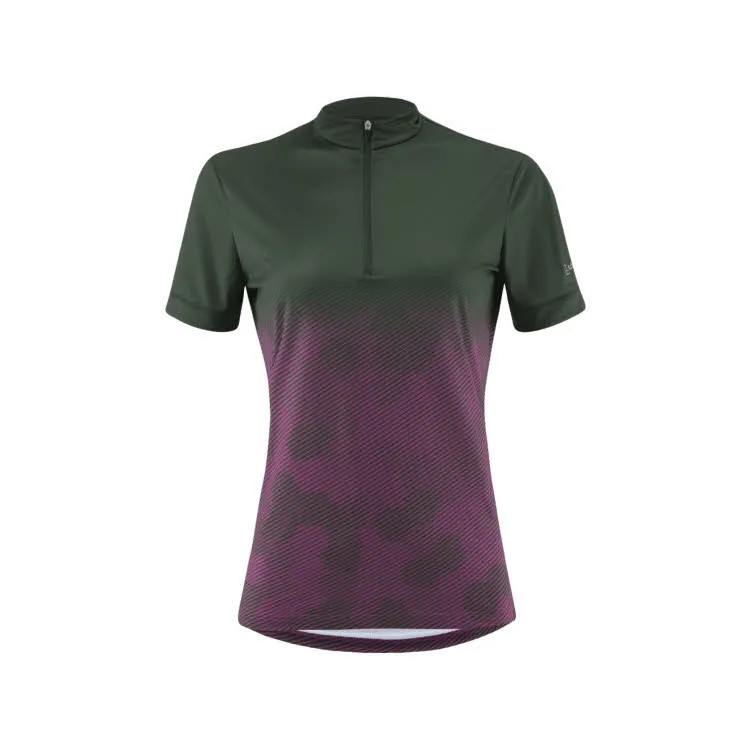 Löffler W BIKE SHIRT HZ MAJA Radsport-Trikot Radshirt Damen olivgrün lila