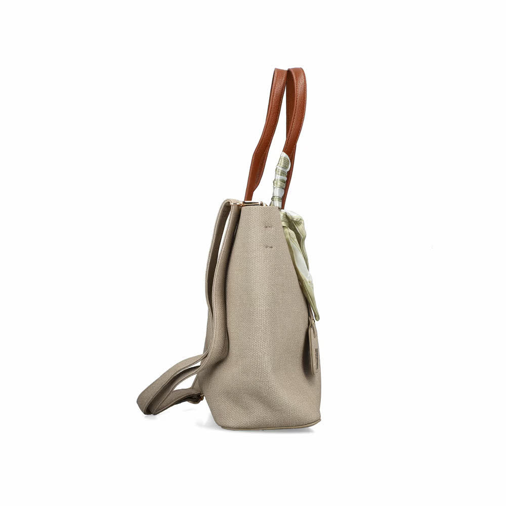Rieker Damen Shopper Umhängetasche beige
