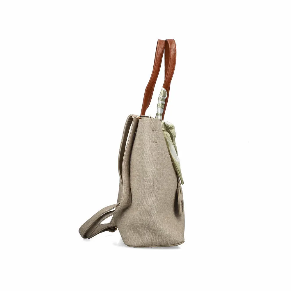 Rieker Damen Shopper Umhängetasche beige