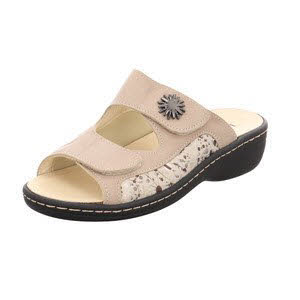 Longo Damen Pantolette bequem beige