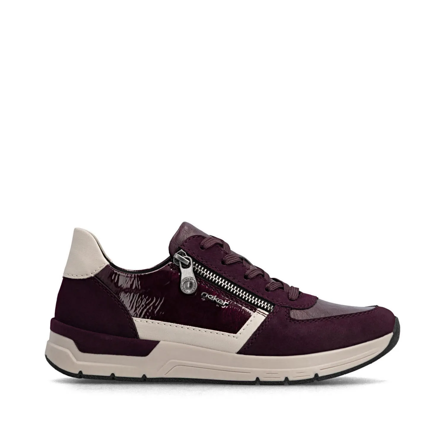 Rieker Damen Halbschuhe Sneaker brombeer