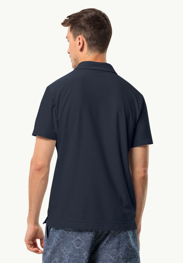 Jack Wolfskin Terral Herren Polo Poloshirt blau