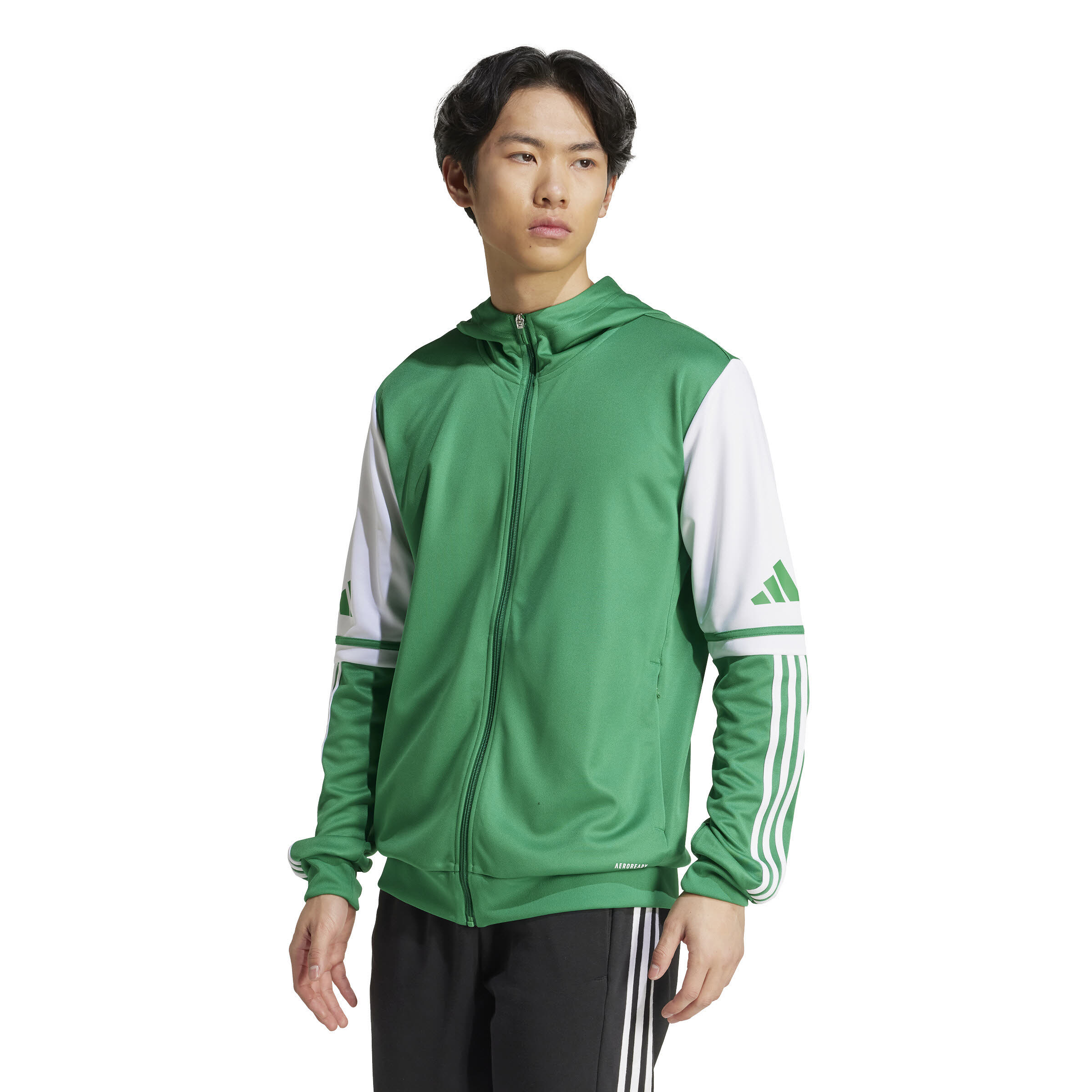 adidas Squadra 25 Kapuzenjacke Trainingsjacke Herren grün weiß